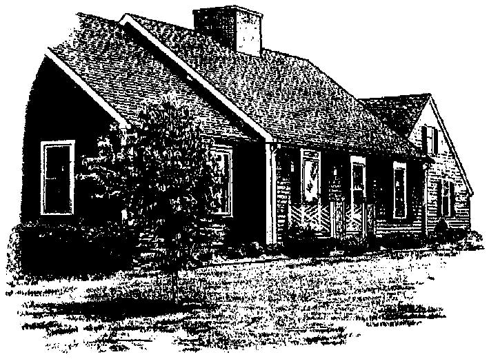 Rustic Log Cabin Illustration - Vintage Home Design Inspiration