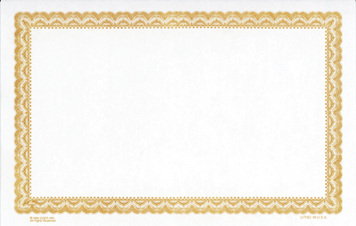 golden certificate border