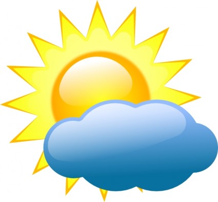 Partly Sunny Weather Icon - Clear & Friendly Forecast Symbol