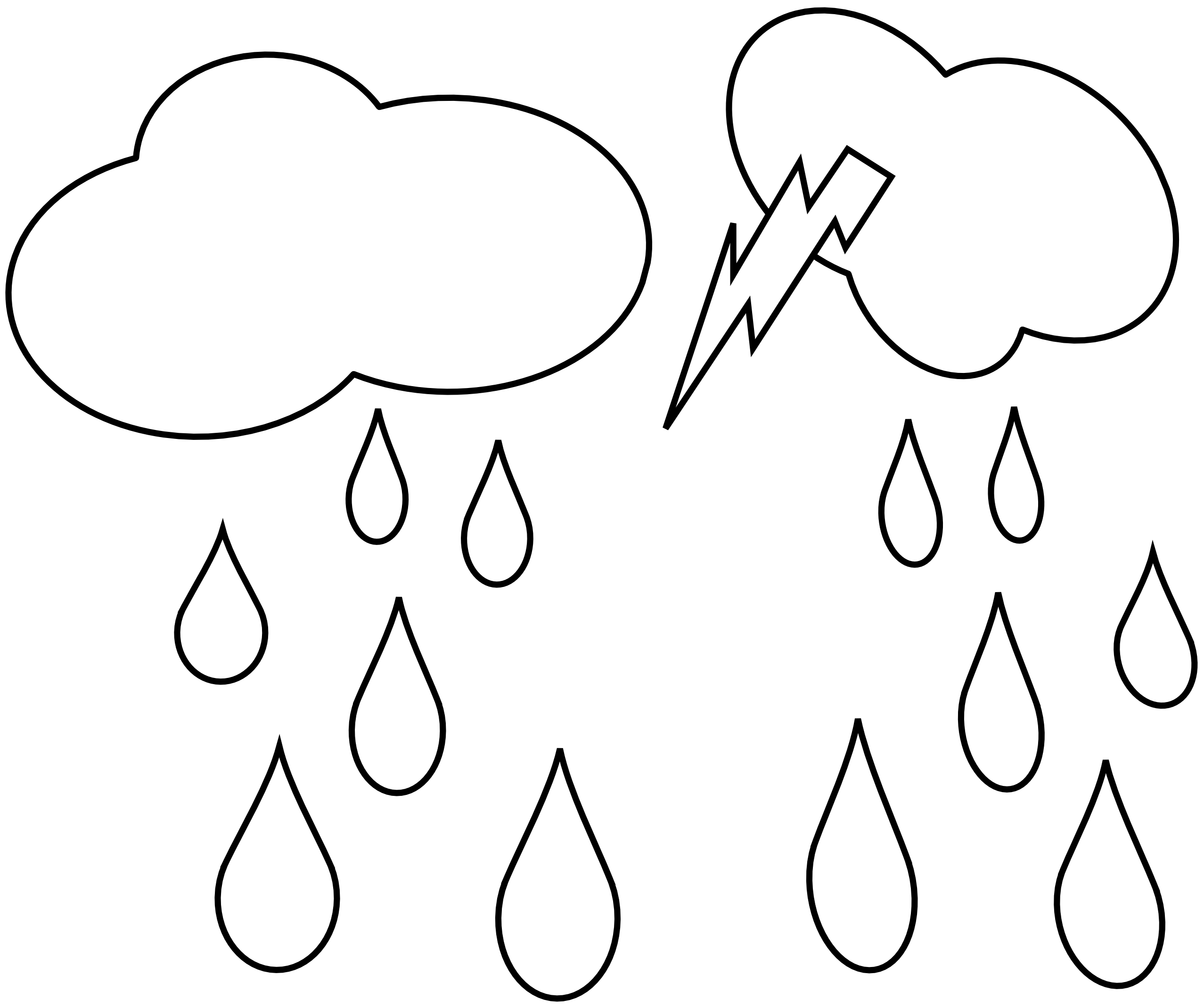 Rain Cloud Clipart Black And White | Clipart library - Free Clipart 