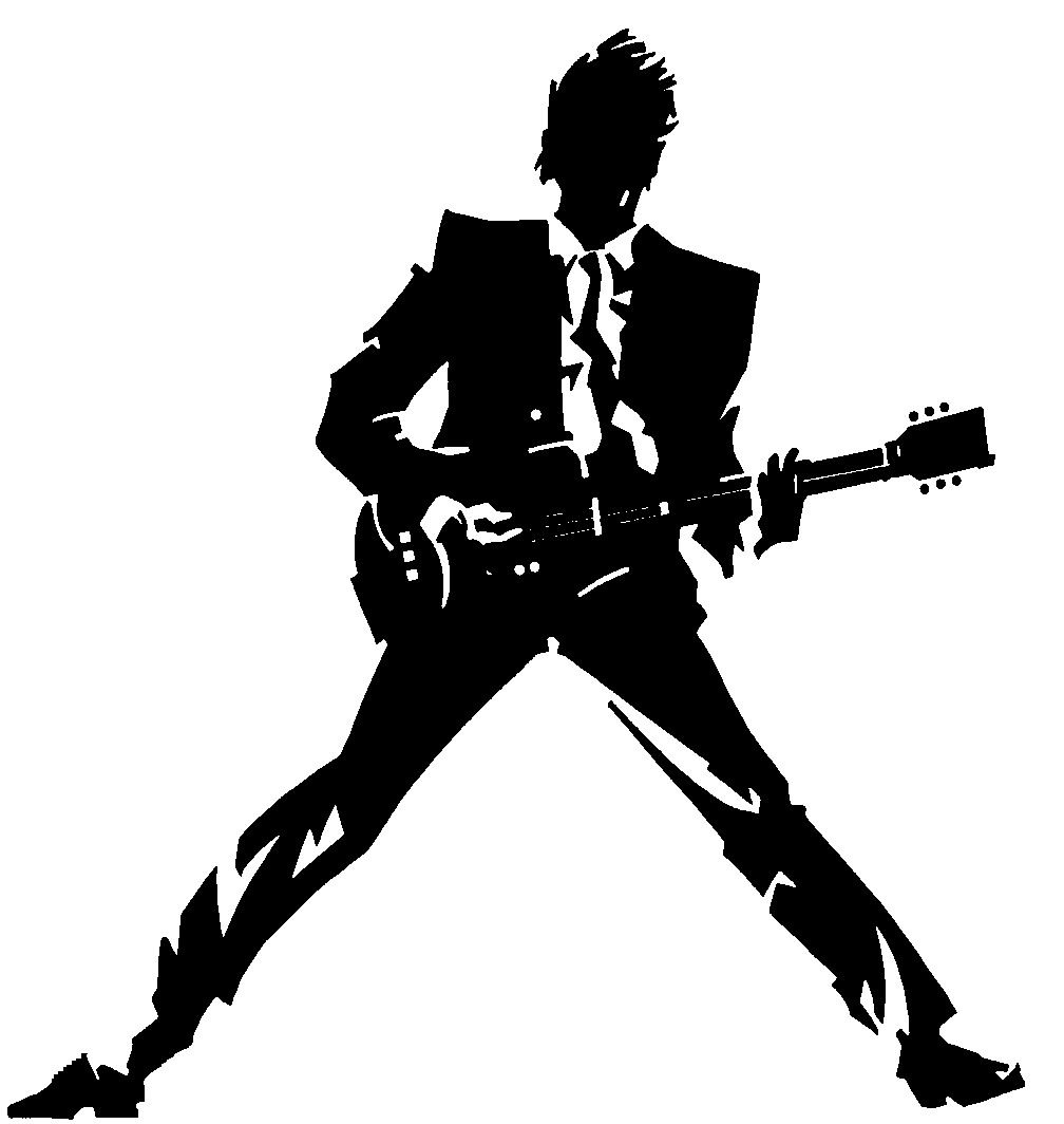 Rock Guitar Silhouette Clipart - Free Clip Art Images