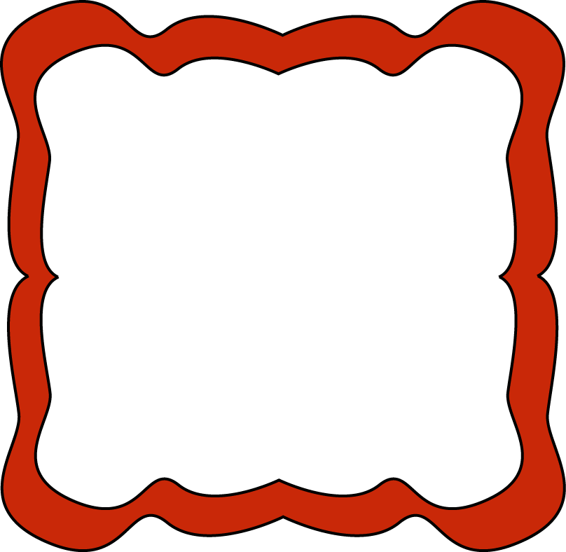 Red Curvy Frame - Free Clip Art Frames