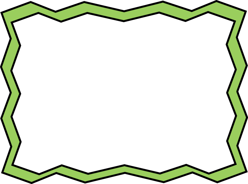 Green Zig Zag Frame - Free Clip Art Frames