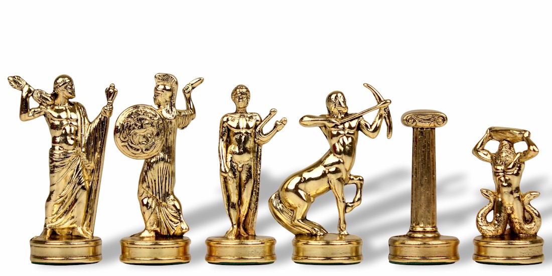 Golden Mythological Figurines Collection - Greek & Roman Deities Statues