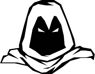 Hooded Figure Icon - Mysterious Silhouette for Gaming, Comics & Branding