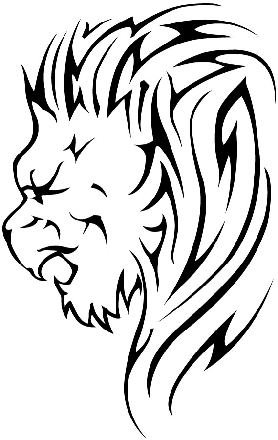 Lion Tribal Vector Image by Vectorportal on Clipart library