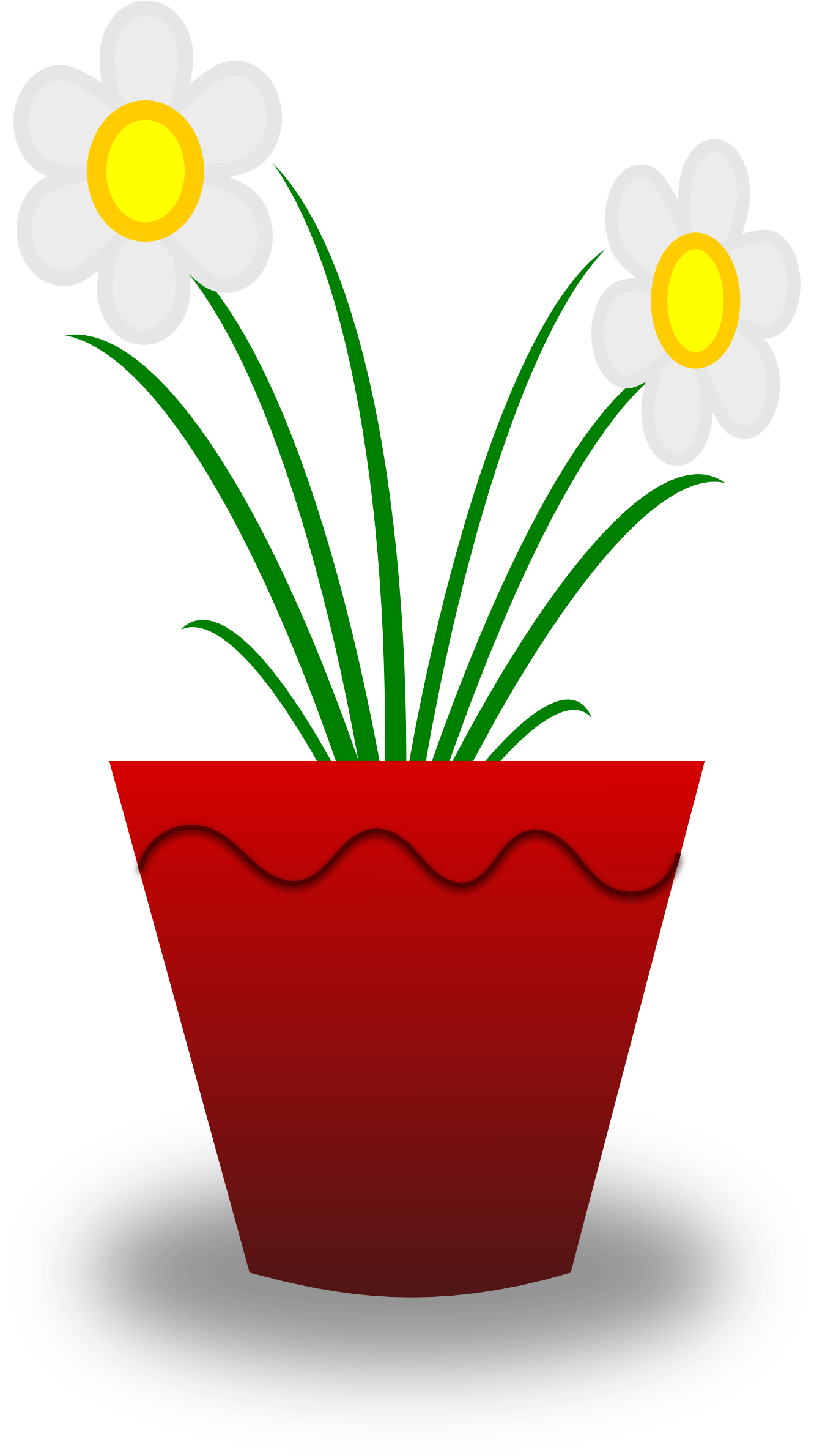 Flowers For  Flower Pot Clipart