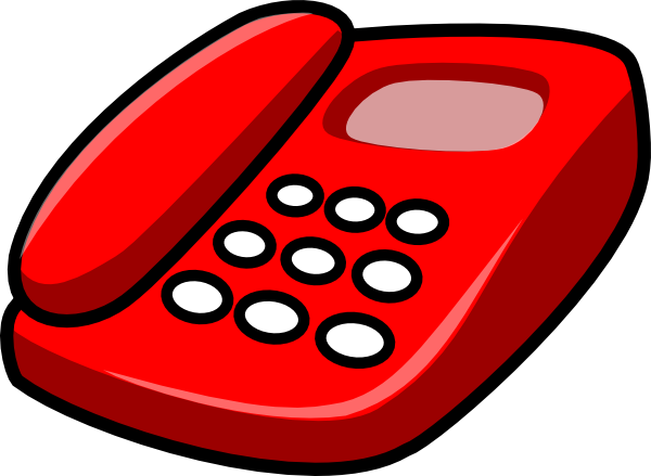 Red Telephone clip art - vector clip art online, royalty free 