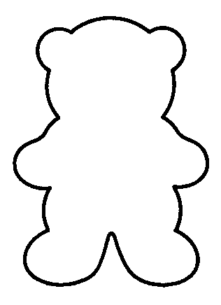 Teddy Bear Outline Drawing - Clipart library
