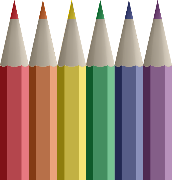 Colored Pencils clip art - vector clip art online, royalty free 