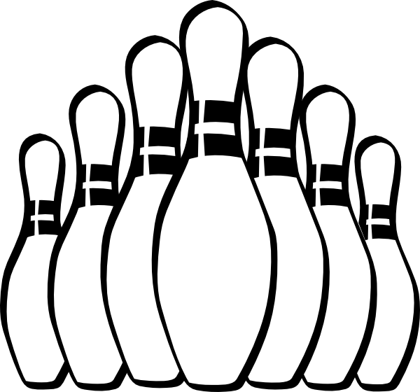 Bowling Pins clip art - vector clip art online, royalty free 