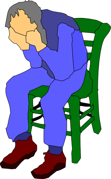 Man Sitting On A Chair clip art - vector clip art online, royalty 