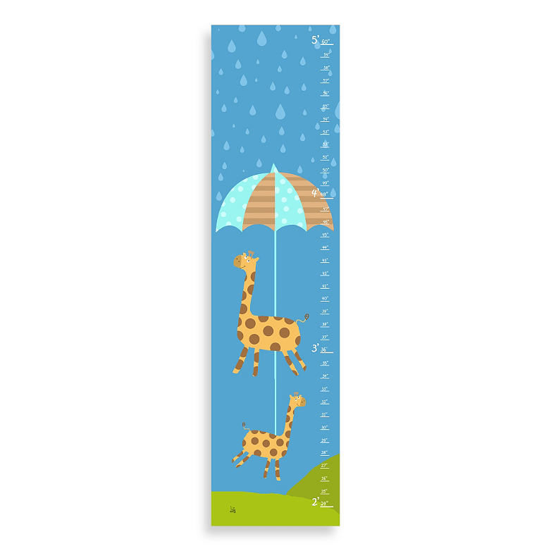 Rainy Day Giraffe Growth Chart