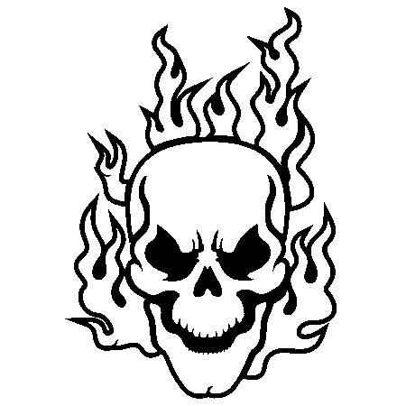 Flaming Skull Tattoos Designs