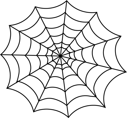 Black and White Spider Web Clip Art - Black and White Spider Web Image