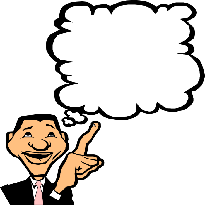 clipart thinking person