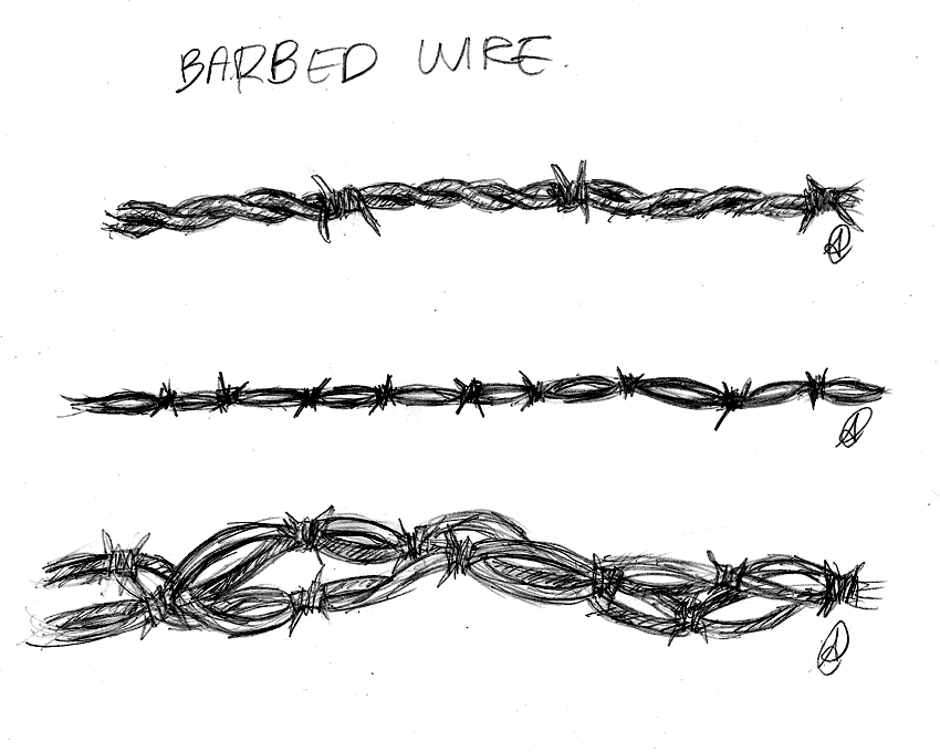 ArtStation  Traditional tattoo design barbed wire