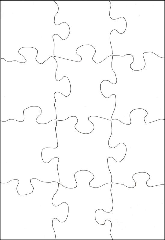 Puzzle blanc 12 pièces