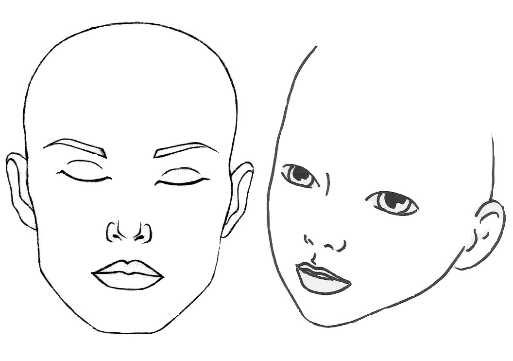 printable cosmetology head sheets  Makeup face charts, Face chart, Mac  face charts