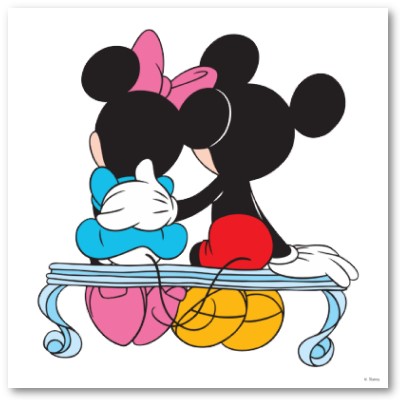 mickey and minnie mouse love drawing