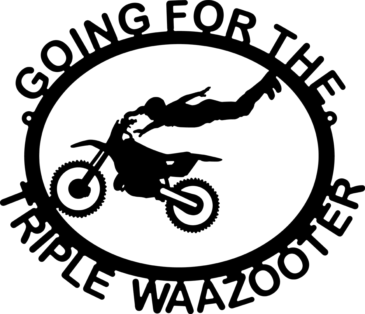Going for the Triple Waazooter - Motocross Stunt Logo & Design