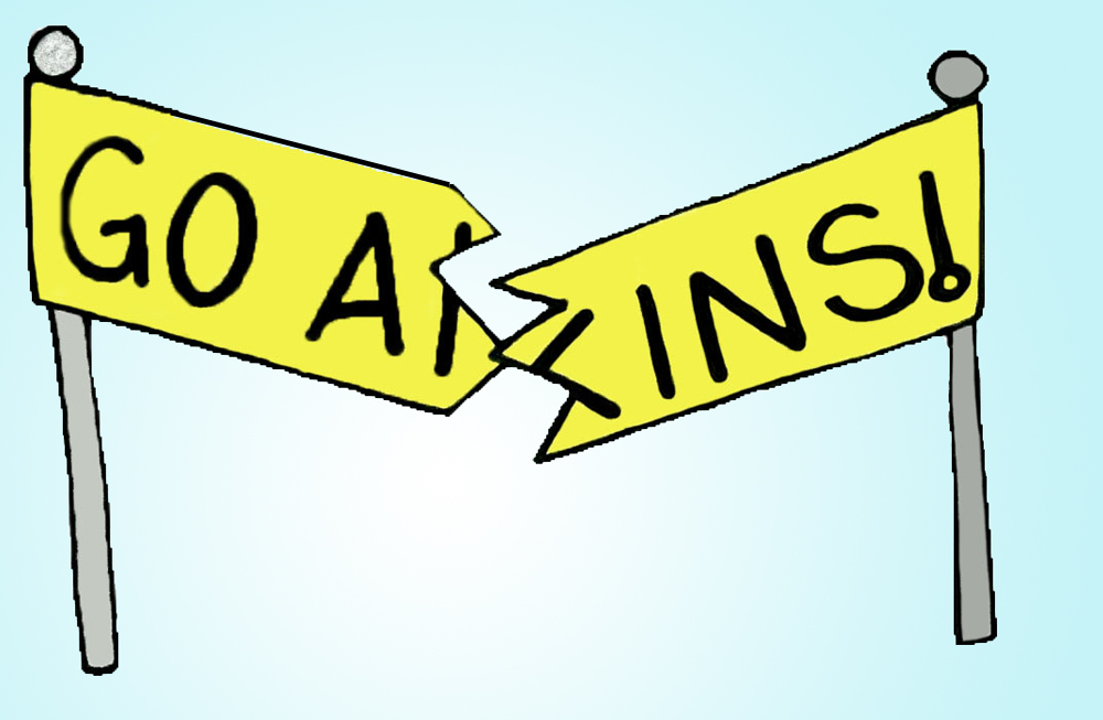 Go Akins! - Motivational Banner Illustration for School Spirit