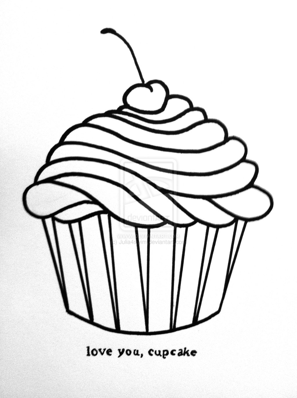 Black cup cake, Cupcake Birthday cake Muffin Drawing, Cupcake Line Drawing,  template, white png | PNGEgg