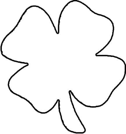 4 leaf clover clip art black and white