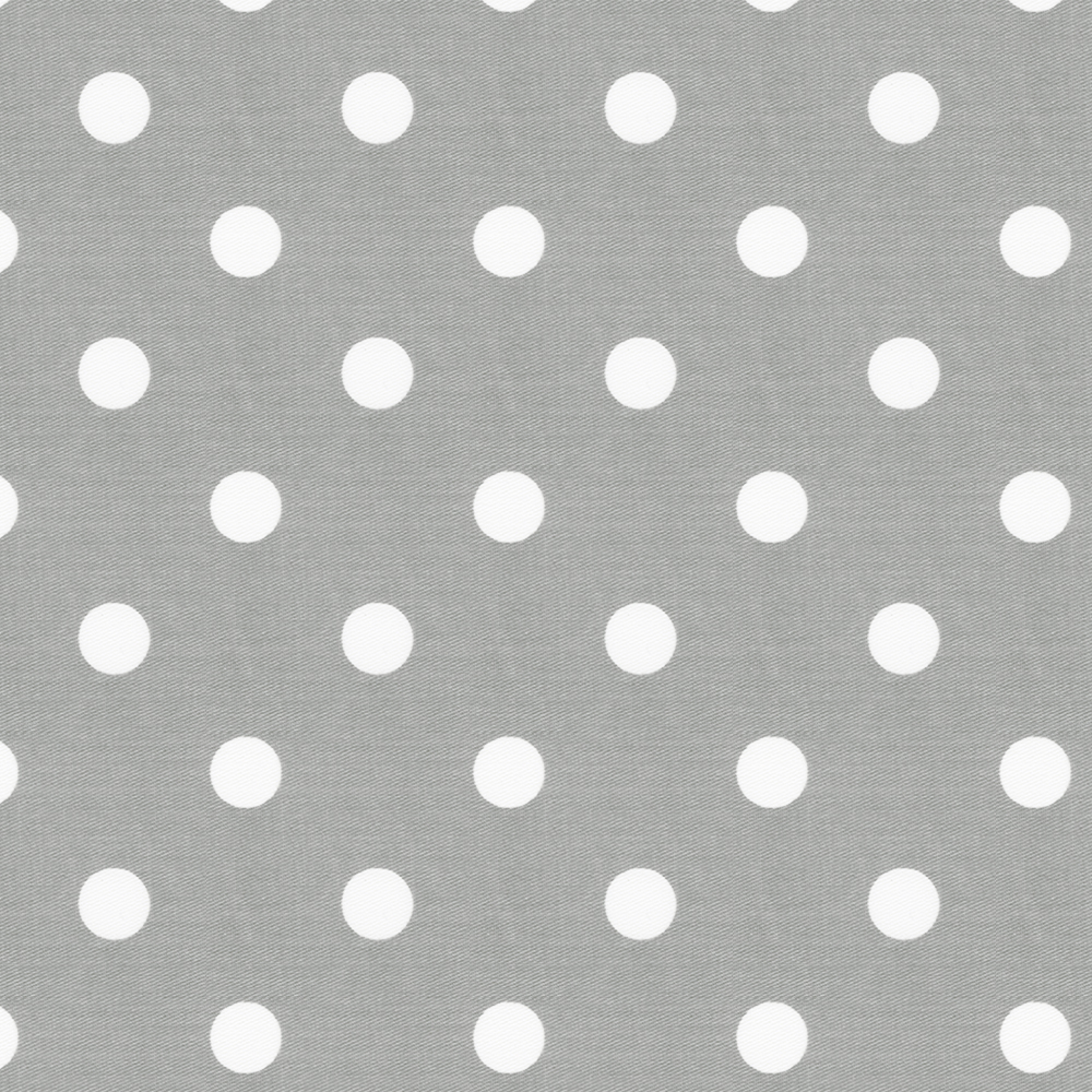 Gray and White Polka Dot Fabric by the Yard | Gray Fabric 