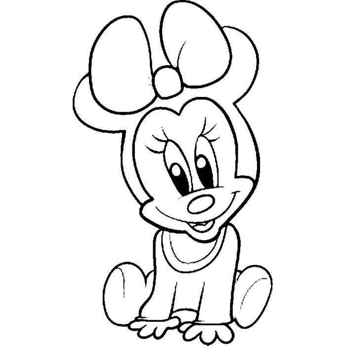 Baby Minnie Mouse Drawing  Get Coloring Pages