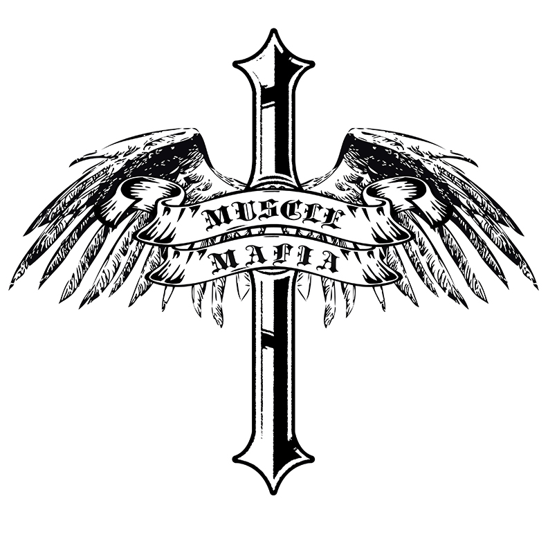 crosses with wings and banner drawings