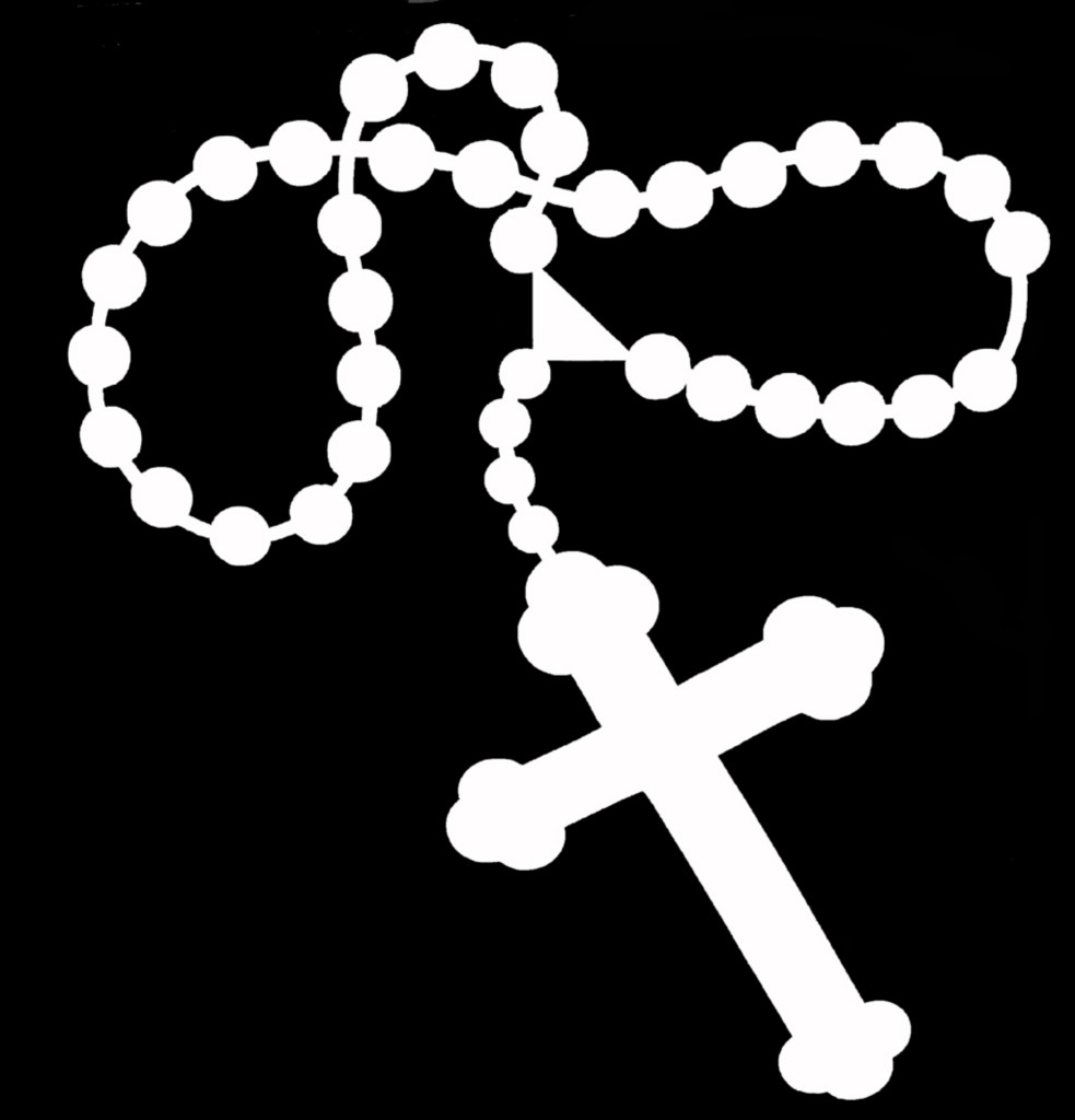 White Rosary Beads Catholic Relgious Car Decal Sticker | eBay