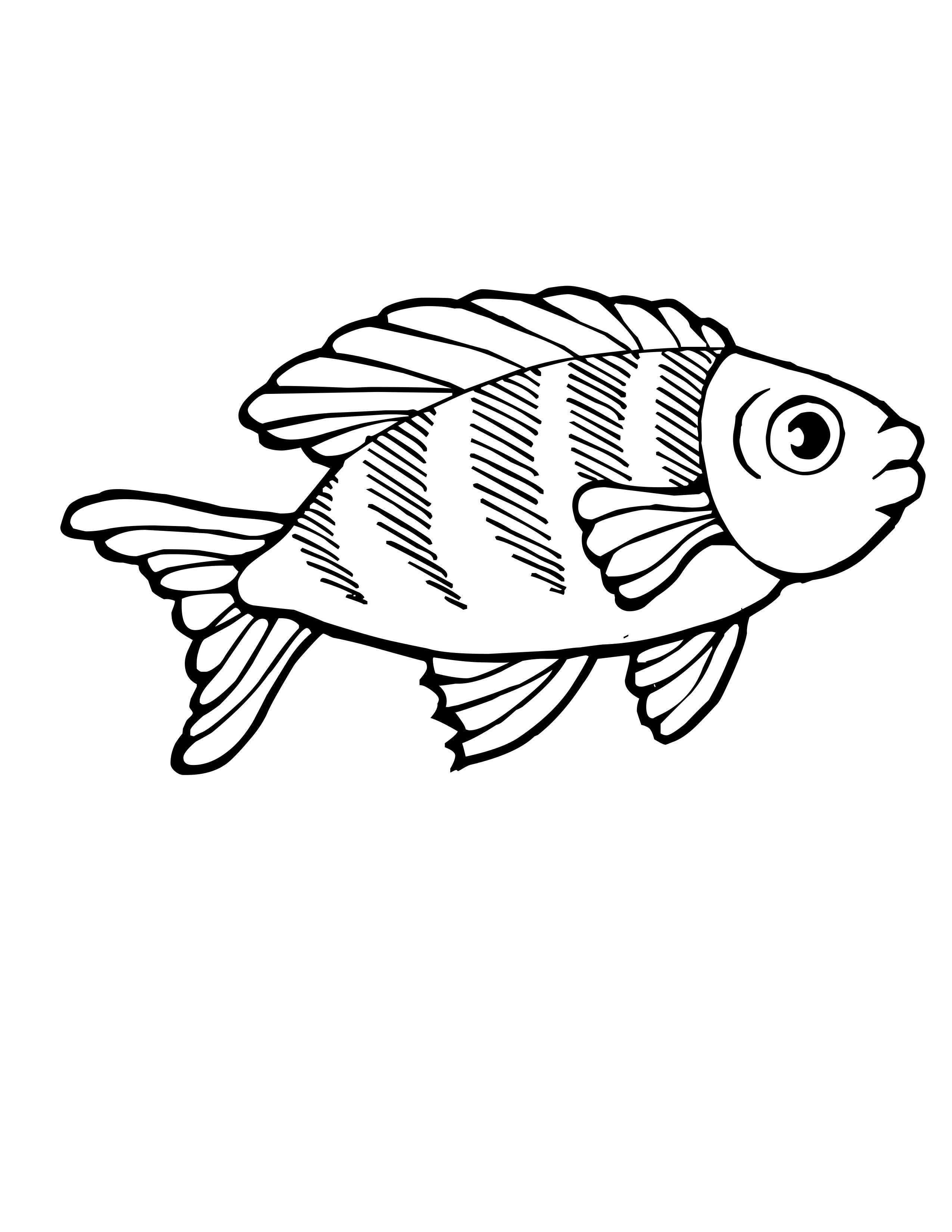 Hideous Monster Fish Coloring Pages : Color Luna