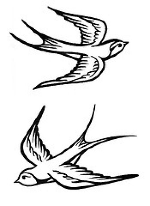 Swallow vs. Sparrow Tattoo | The Curateur - Clipart library - ClipArt 