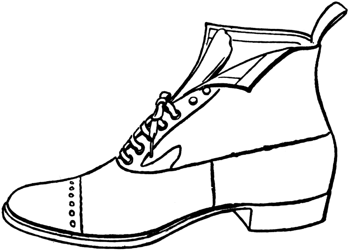 Vintage Lace-Up Ankle Boot Illustration - Classic Footwear Design