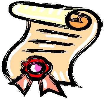 Vintage parchment scroll with red wax seal and ribbon, symbolizing official documents or certificates.
