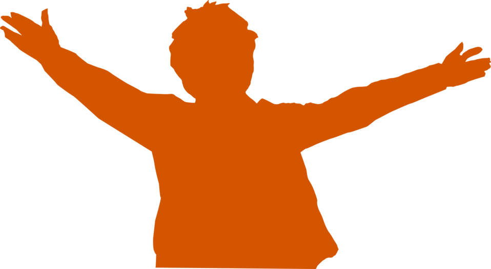 Joyful Human Silhouette - Freedom and Celebration Icon
