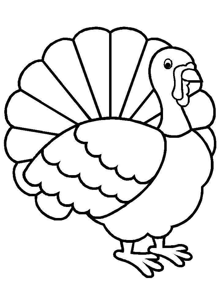 turkey cartoon black and white
