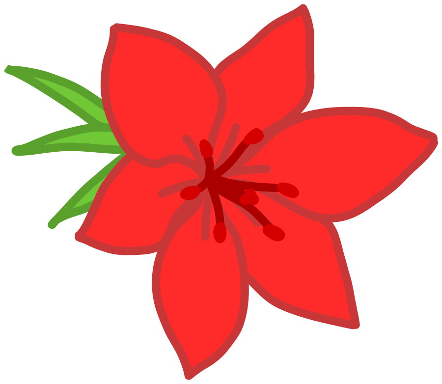 Light Red Flower Clip Art Blink Graphic by Instatudio · Creative Fabrica