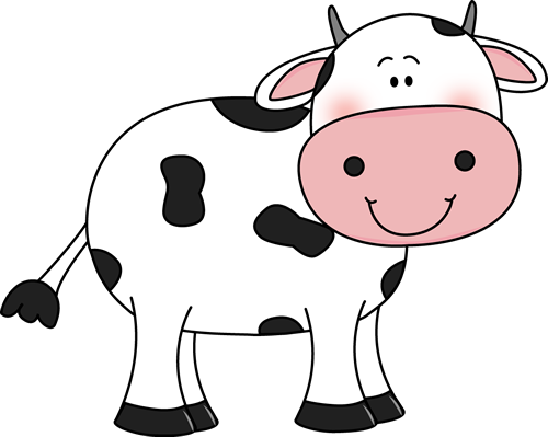 Cow with Black Spots Clip Art - Cow with Black Spots Image