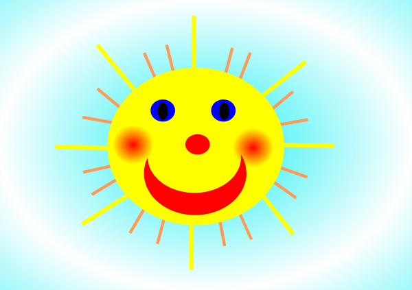 Smiling Sun Illustration for Kids’ Educational and Creative Content