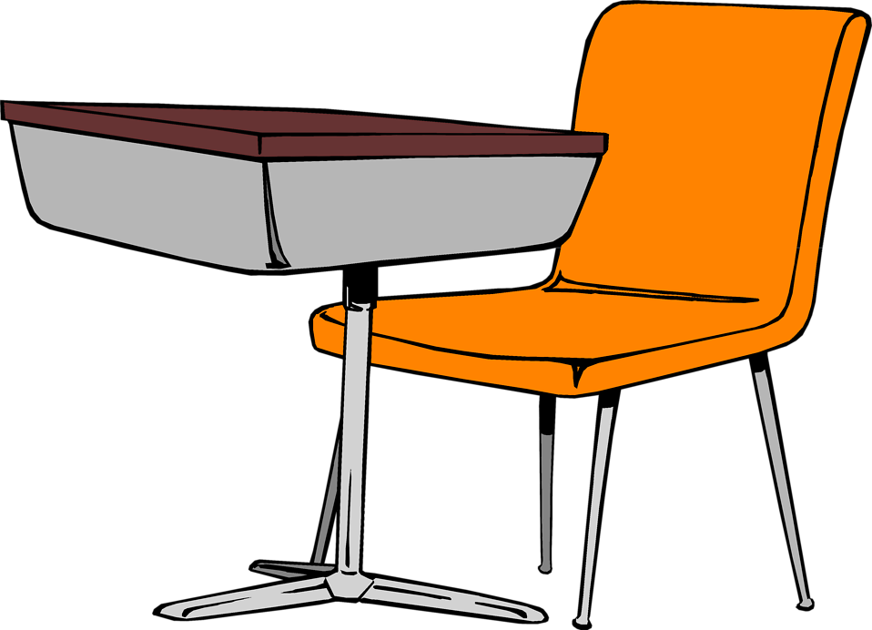 Free Stock Photos | Illustration of a student desk and chair 
