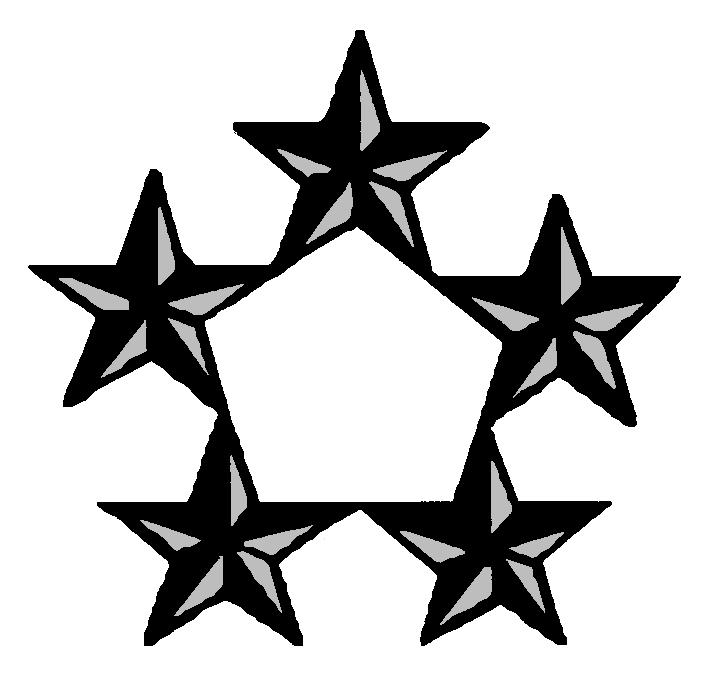 five star general badge - Clip Art Library