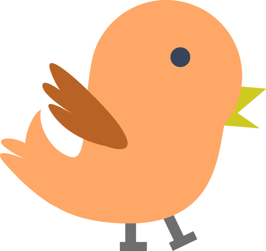 Orange bird Clipart - baby, baby bird, bird, chick, orange 