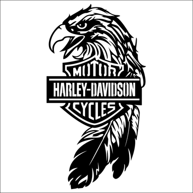 Pix For  Harley Davidson Logo Outline White