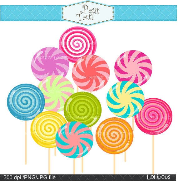 lollipop clip art INSTANT DOWNLOAD Digital clip art by petittatti