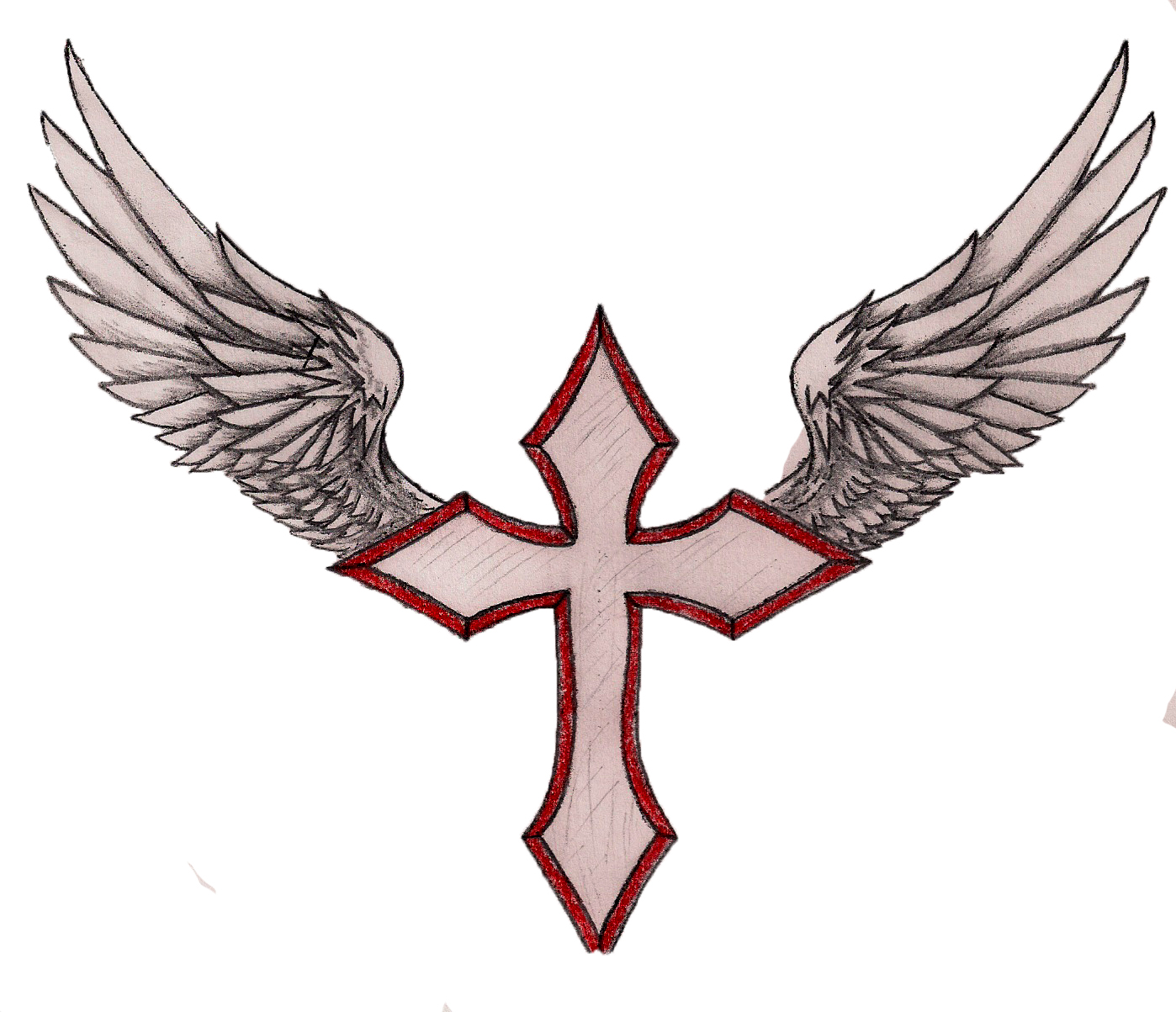 crosses with wings background