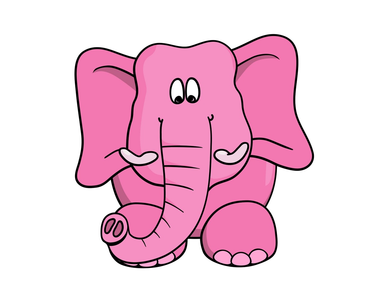 easy cartoon elephant face - Clip Art Library