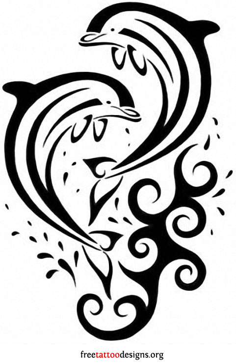 Black And White Vector Ilstration Jumping Dolphin Can Be Used As A Tattoo  Stock Illustration - Download Image Now - iStock