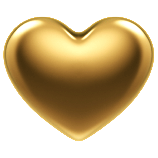 Golden Heart - Facebook Symbols and Chat Emoticons
